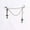 Silver, variant on 1Pc Punk Cool Cross Earrings Clip Earrings Studs Tassel Chain Piercing Jewelry-Black
