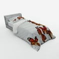 thumbnail image 3 of Ambesonne Exotic Bedding Set 4 Pcs, Spring Monarch Bug, Queen, Dark Brown Marigold, 3 of 3