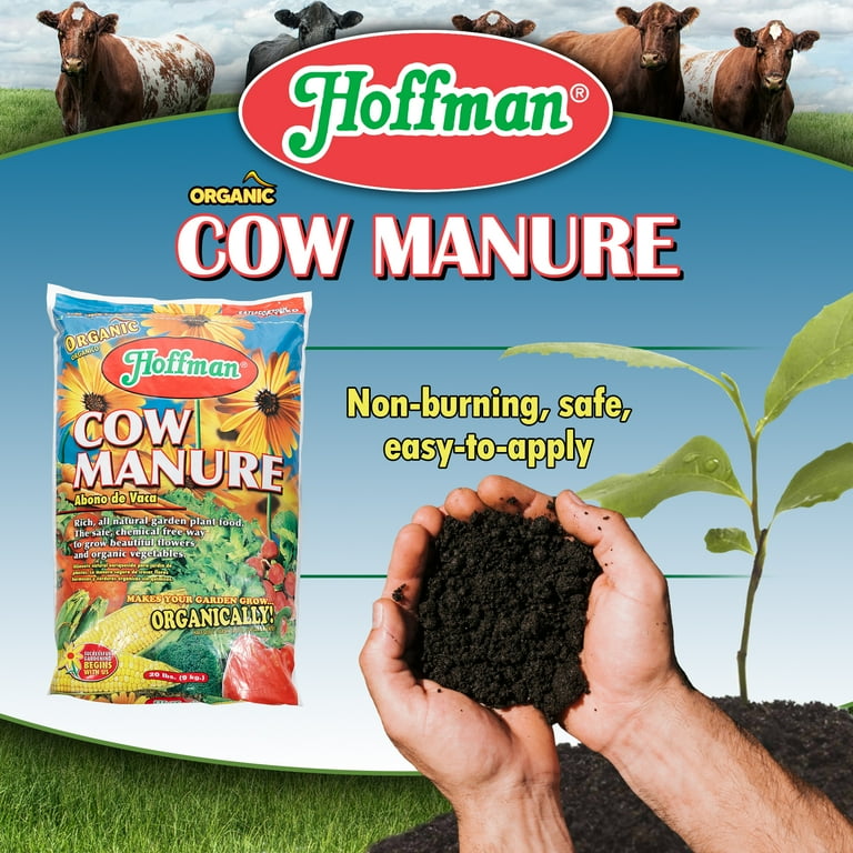 Hoffman Organic Cow Manure Vegetable and Flower Garden Fertilizer 1 1 1 Formulation 20lbs