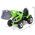 thumbnail image 3 of Costway Kids Ride On Excavator Truck 12V Battery Powered w/Front Loader Digger Green, 3 of 11