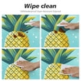 thumbnail image 4 of GOSMITH Watercolor Pineapple Round Tablecloth Waterproof White, 4 of 7