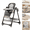 DEEPGREY, variant on Sunny Babe Convertible Baby High Chair Folding Baby Swing with Trays,Wheels,PU Leather,for Babies to Toddlers,Unisex,KHAKI