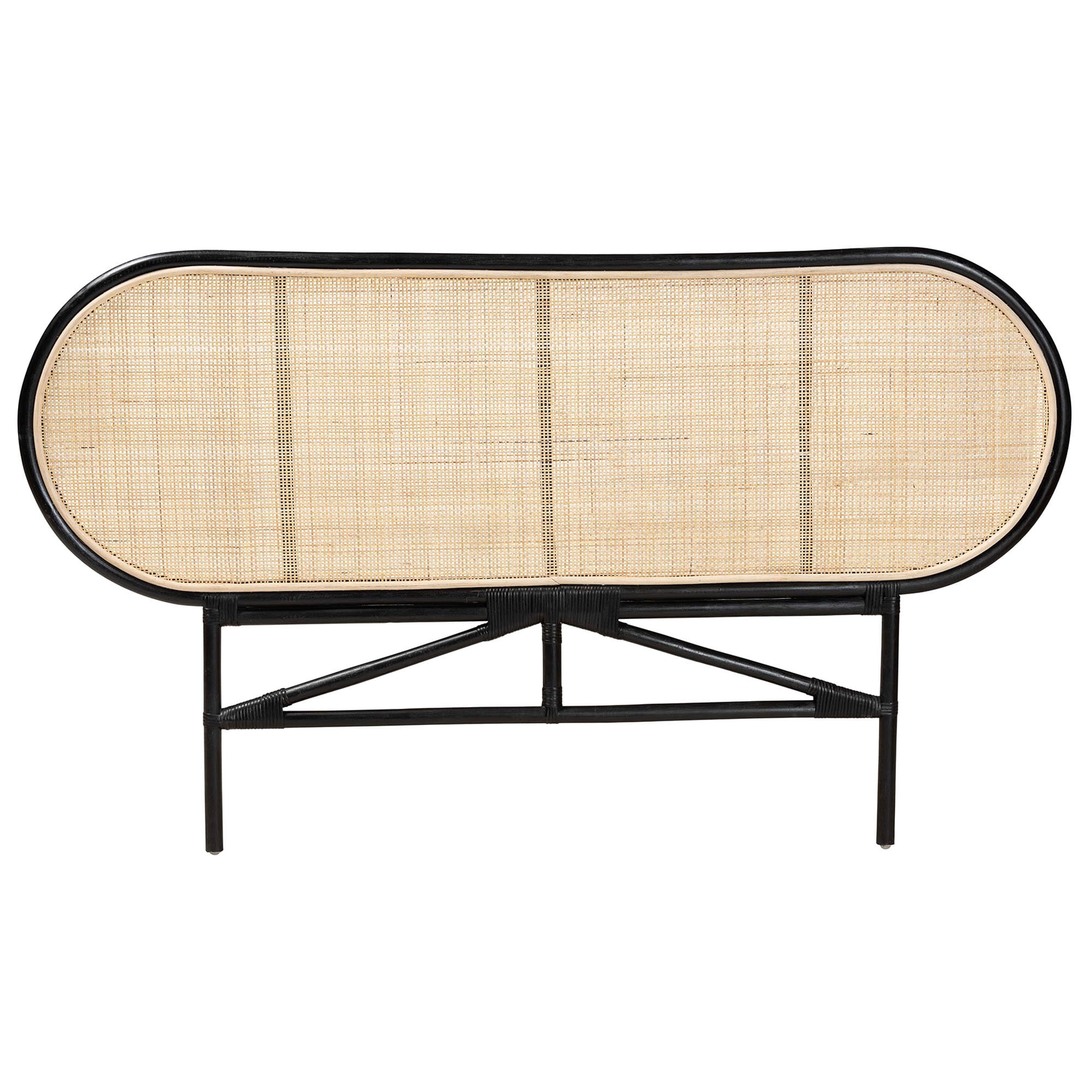 bali & pari Reegan Rattan BOHO Headboard, Queen Size, Natural Brown