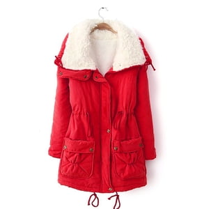 Aboser Womens Winter Coats 2024 Trendy Lapel Parkas Sherpa Fleece Lined Jackets Casual Solid Warm Quilted Jacket Thick Anorak with Pockets