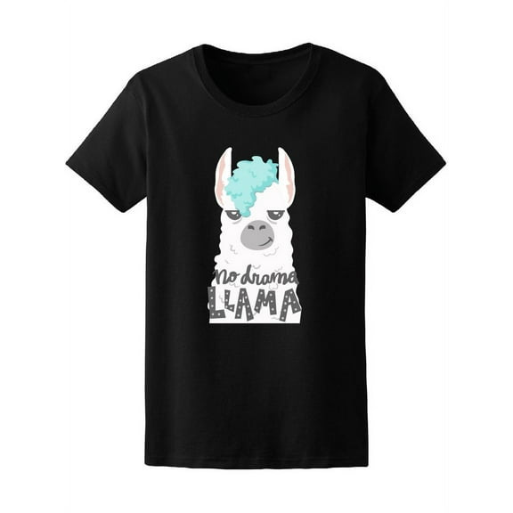 No Drama Llama Cool Hair T-Shirt Women -Image by Shutterstock, Female Small