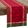 thumbnail image 2 of Saro Lifestyle Christmas Tree Plaid Table Runner, 2 of 3
