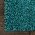 thumbnail image 1 of Unique Loom Solo Solid Shag Collection Area Modern Plush Rug Lush & Soft, 5 ft 0 x 8 ft 0, Aqua Blue, 1 of 5