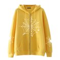 thumbnail image 1 of Dark hip-hop gótico Harajuku Y2k estampado de araña cremallera Sudadera con capucha hombres y mujeres Harajuku chaqueta sudadera, 1 of 5