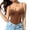 Brown, variant on Fenkoxk Women Sheer Lace Mesh Spaghetti Strap Corset Top Sweetheart Neck Boned Slimming Bustier Crop Top