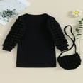 thumbnail image 1 of Automne Hiver Chaud Filles Tricot Princess Vêtements Duveteux Manches Longues Robe Chandail avec Sac, 1 of 9