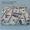 thumbnail image 5 of Orylavena 100 Dollar Bill Money Print Microfiber Duvet Cover Set, Twin, 3-Piece, 5 of 8