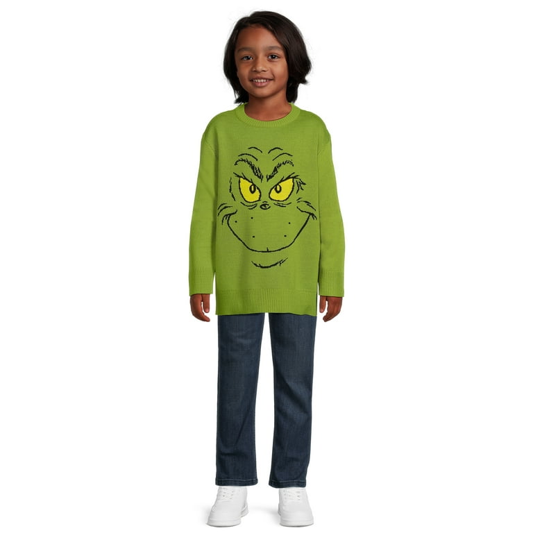 The Grinch Boys Graphic Holiday Crew Neck Sweater Size XS 2XL Walmart