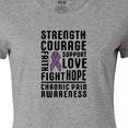 thumbnail image 4 of Inktastic Chronic Pain Awareness Strength Courage and Support Women's T-Shirt, 4 of 5