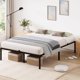 thumbnail image 4 of 6 - pulgada heavy - duty queen metal marco de cama con under - cama almacenamiento, sturdy mattress foundation support slats, 4 of 6