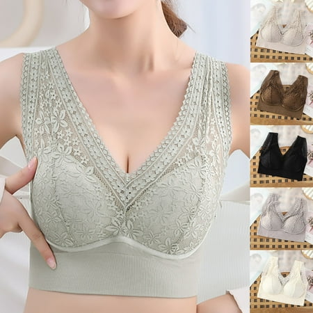 Itsame 1 Pack Everyday Casual Bra Set Womens Full Support Bra Wireless Comfort Bralette White Size One Size