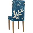 thumbnail image 4 of Funda protectora para silla elástica ABPHQTO Abstract Love I Love You Juego de 4, 4 of 4
