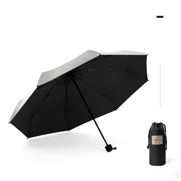 Titanium Plastic Travel Umbrella With Temperature Reducing Titanium Plastic Coating 8-rib Aluminum Alloy Umbrella Stand