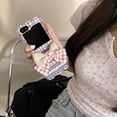 thumbnail image 2 of Pretty Case for Samsung Galaxy Z Flip 6 (2024),Cute Beautiful Bow Pattern Design Phone Protective Cover with Pearl Wrist Chain for Girls Women (no Chain), 2 of 8