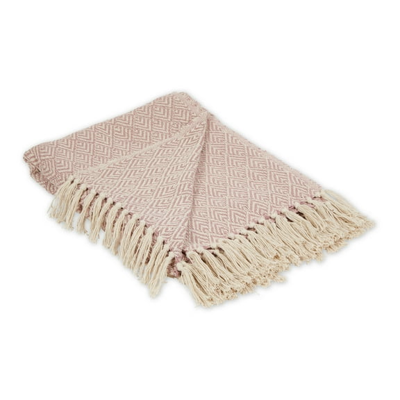 Pale Mauve Diamond Throw