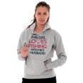 thumbnail image 5 of Wife Husband Loves Fishing Cute Girly Hoodie Sweatshirt Women Brisco Brands S, 5 of 5