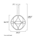 thumbnail image 3 of ET2 Lighting E94344-10BZ Frost 1-Light RapidJack Pendant and Canopy Bronze, 3 of 10