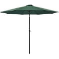 thumbnail image 1 of Caynel 9ft Outdoor Market Steel Patio Umbrella w/ Crank, Tilt Push Button, 8 Ribs, Blackish Green, 1 of 7