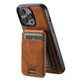 thumbnail image 1 of Magsafe Magnetic 2 In 1 Detachable Wallet Leather Case For iPhone 12 13 14 15 16 Pro Max Plus Shockproof Holder Cover Brown For iPhone 13 Pro, 1 of 6