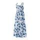thumbnail image 2 of TRKIYQC Vestido Casual para Mujer Estampado Floral/Diseño de Color Sólido Sin Mangas Correa de Doble Lado Pliegues en el Pecho Vestido Largo de Playa TRKIYQC moda, 2 of 9