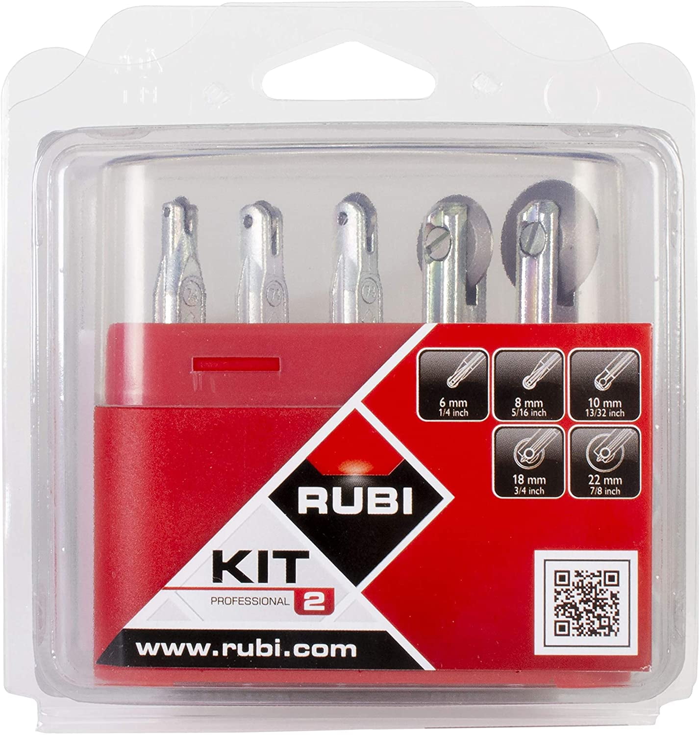 Rubi 2 pcs 6mm Double Pack TS/TR Tungsten Carbide Scoring Wheels Rubi 2 pcs 6mm Double Pack TS/TR Tungsten Carbide Scoring Wheels