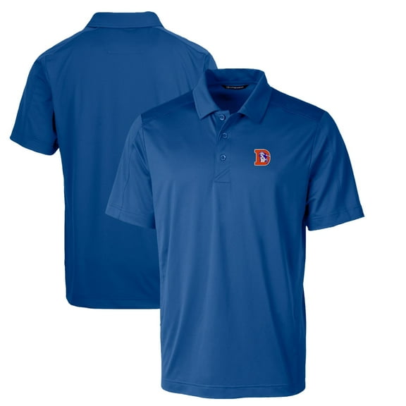 Men's Cutter & Buck Royal Denver Broncos Throwback Logo Big & Tall Prospect Textured Stretch Polo