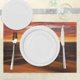 thumbnail image 3 of Ambesonne Desert Place Mats Set of 4, Dramatic Sunset Scenery, Standard Size, Multicolor, 3 of 6