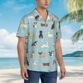 thumbnail image 5 of Daiia Dog Pets Hawaiian Shirt for Men Gentle Cotton Regular Short Sleeve Casual-3X-Large, 5 of 9
