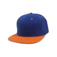 thumbnail image 1 of Top Headwear Flat Bill Adjustable Snapback Cap - Royal/Orange, 1 of 2