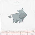 thumbnail image 4 of Inktastic Cute Smiling Baby Hippo Girls Toddler Dress, 4 of 5