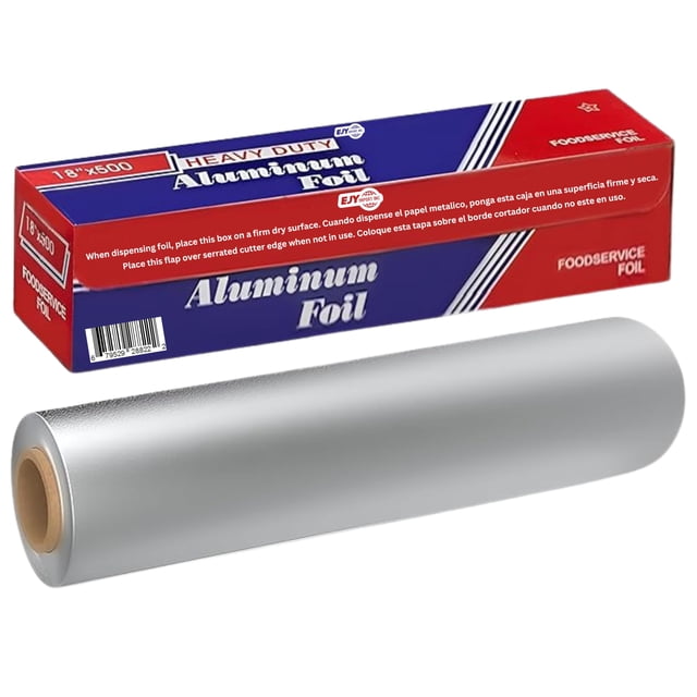 Lámina de aluminio EJY IMPORT de 18 x 500 pies, resistente, para servicio de alimentos