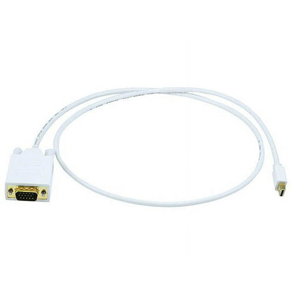 Monoprice Video Cable - 3 Feet - White | 32AWG Mini Display Port to VGA Cable