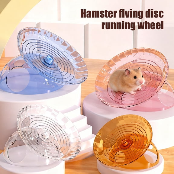 mdesiwst Quiet Hamster Running Wheel Flying Saucer Hamster Wheel with Hideout 2-in-1 Stable Safe Hamster Exercise Wheel for Gerbils Chinchillas Small Pets