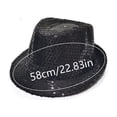 thumbnail image 4 of Minjewel Sequin Top Hat for Performance, Glitter Festival Hat as Carnival Costume Prop, Stage Show Accessory for Men and Women, Mardi Gras Party Celebration,Red, 4 of 4