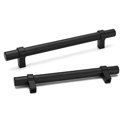 5 Pieces Flat Black Drawer Handles 3 Inch Kitchen Cabinet Pulls Peaha Contemporary Handle Pull Lst16bk90 Hardware For Modern Furniture 6 Overall Length Com Drawer Handles 3 5 Inch, Matte Black Cabinet Pulls 12 Inch