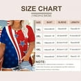 thumbnail image 5 of XCHQRTI American Stars Stripes Women Plus Size Tshirt 4th of July Patriotic Tee Short Sleeve 2x-5x, 5 of 6