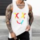 thumbnail image 2 of Camisetas de Tanque de los Hombres Tanque de los Hombres Incolor Gradiente de Impresión Cuello Redondo Correa Delgada Fuga Atrás Regular Casual Deportes Blusas de Tanque, 2 of 5