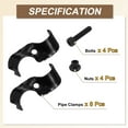 thumbnail image 4 of 4 Pcs Pivot Tee Pipe Fittings Connector, 1-1/8" Adjustable 2-way Metal Connectors Corner Pipe Fittings End Rails Clamp with Screws for DIY Shelf Garden Support, Black, 4 of 7