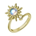 thumbnail image 1 of Anillo de ansiedad, anillo giratorio de girasol, anillo antiestrés ajustable, anillo giratorio de girasol, diseño exquisito, 1 of 8