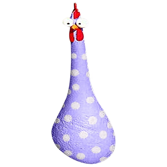Vikakiooze Garden Decoration, Silly Chicken Decor Silly Concrete Chickens Resin Rooster Statues Decoration, Purple