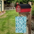 thumbnail image 5 of Rod-Free Courtyard Decorative Flag 12x18in Thick Fabric Four Seasons Universal Durable Not Easy To Fade Disassembly Convenient Turquoise Moroccan Trellis Hand-Drawn Sketch_62922_1, 5 of 8