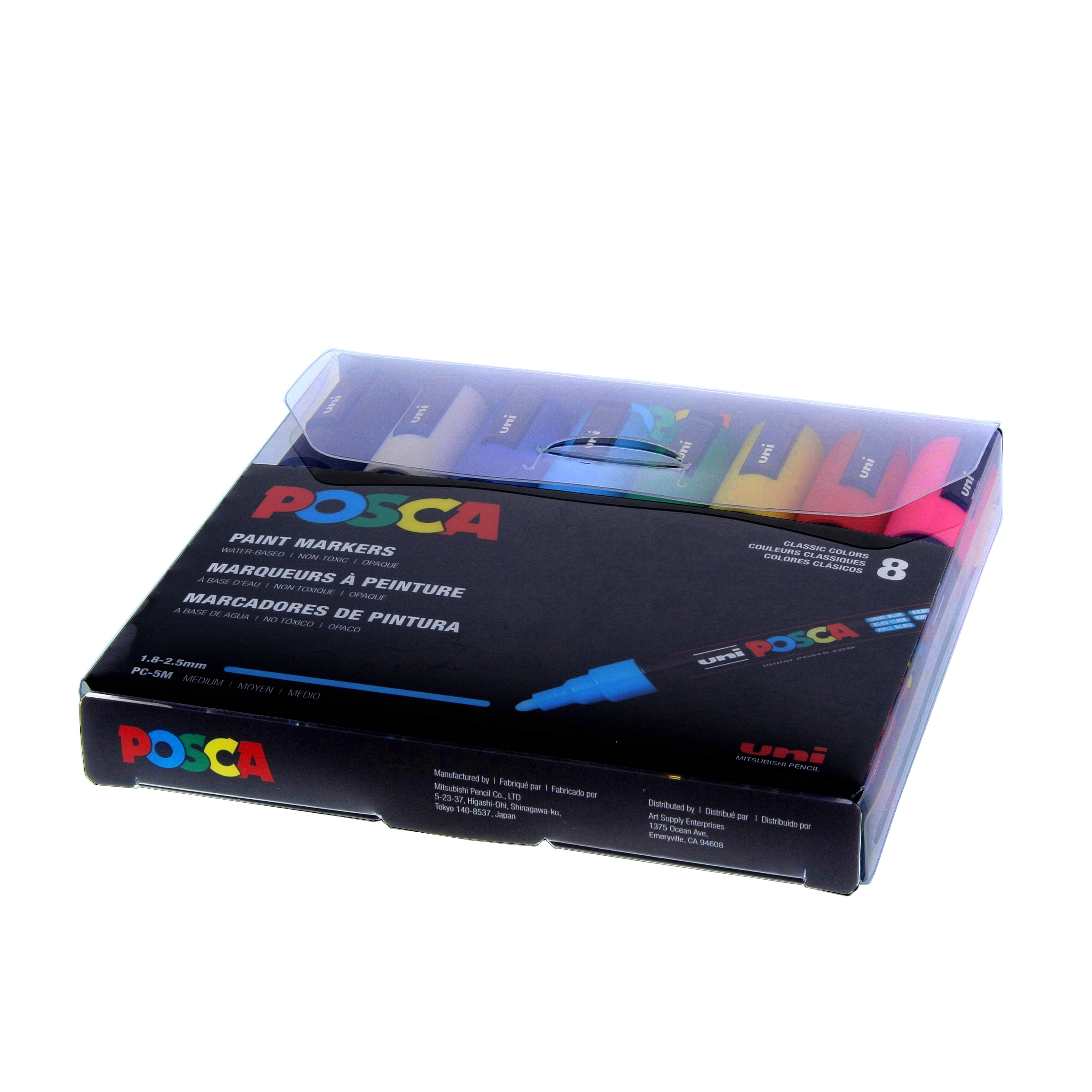 Posca Paint Marker PC-5M Set - 8-Color Warm Tone