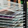 thumbnail image 6 of Creative Mark Stack N Dry Floor Art Drying Rack, Mobile Art Rack Stand on Wheels with 20 Coated Metal Spring-Loaded Shelves, For Watercolor, Prints, Paper and Canvas Storage, 6 of 7