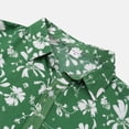 thumbnail image 4 of Camisas Tipo Para Hombre Camisa Casual Fashion de hombres Tops Hawaii Flewer imprimió camisa floja suelta Gire de manga corta Camisa Button de Down (Green, M), 4 of 5