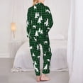 thumbnail image 3 of Bingfone Womens Pajama Sets Christmas tree green plaid Print,Long Sleeve Loungewear Pajamas Set-, 3 of 8