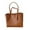 Brown, variant on yuksok Women PU Leather Tote Bag Beach Purse Fashion Lady Handle Bag Casual Handbag Khaki